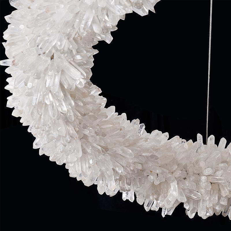 Leode Crystal Quartz Halo Chandelier
