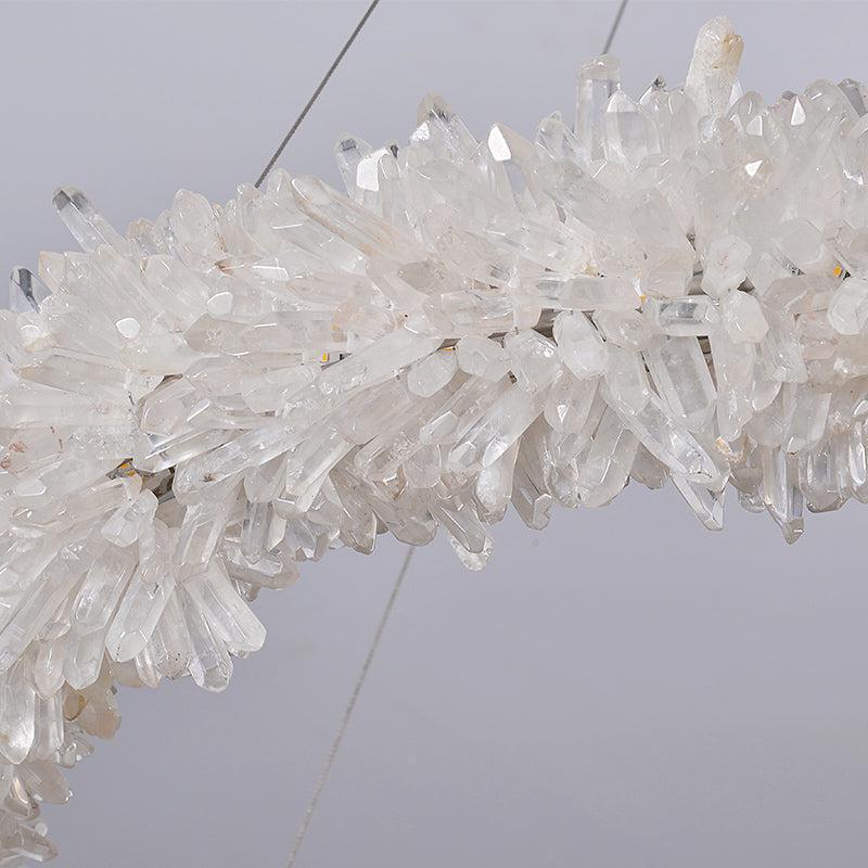 Leode Crystal Quartz Halo Chandelier
