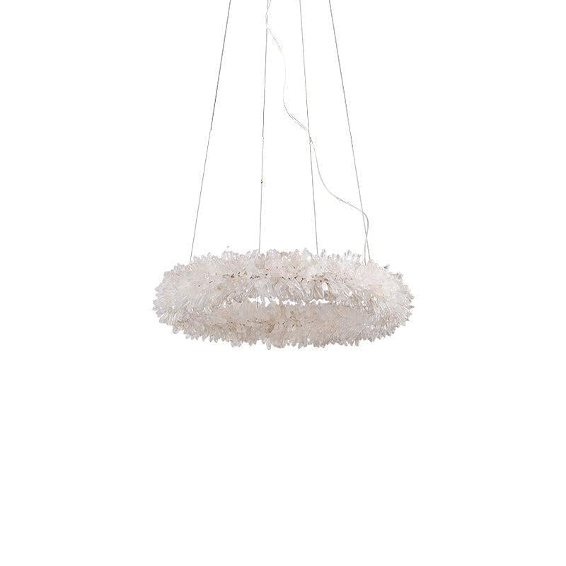 Leode Crystal Quartz Halo Chandelier