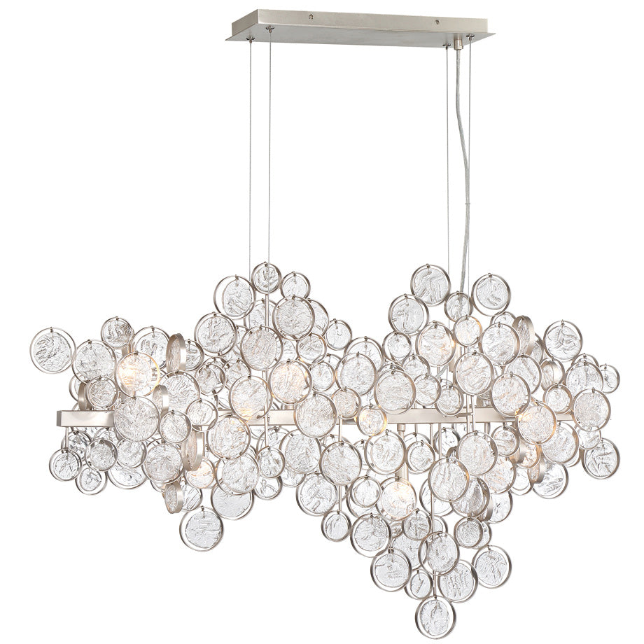 Eurefase Trento Clustered Glass Linear Chandelier