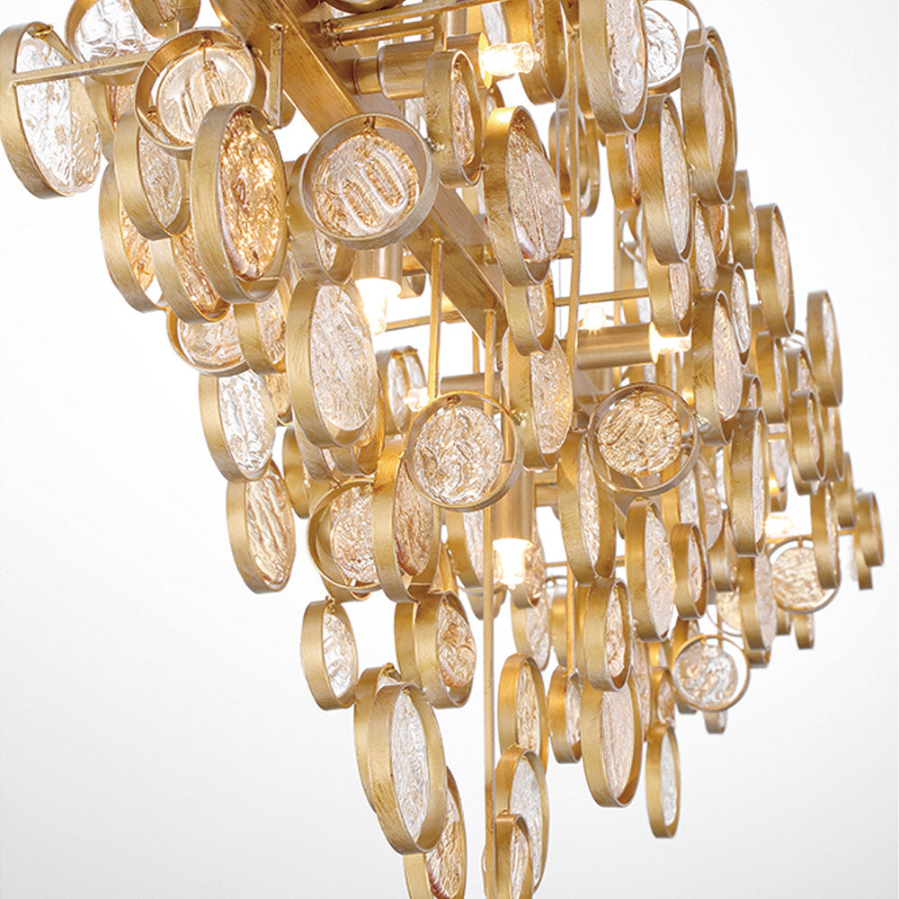 Eurefase Trento Clustered Glass Linear Chandelier