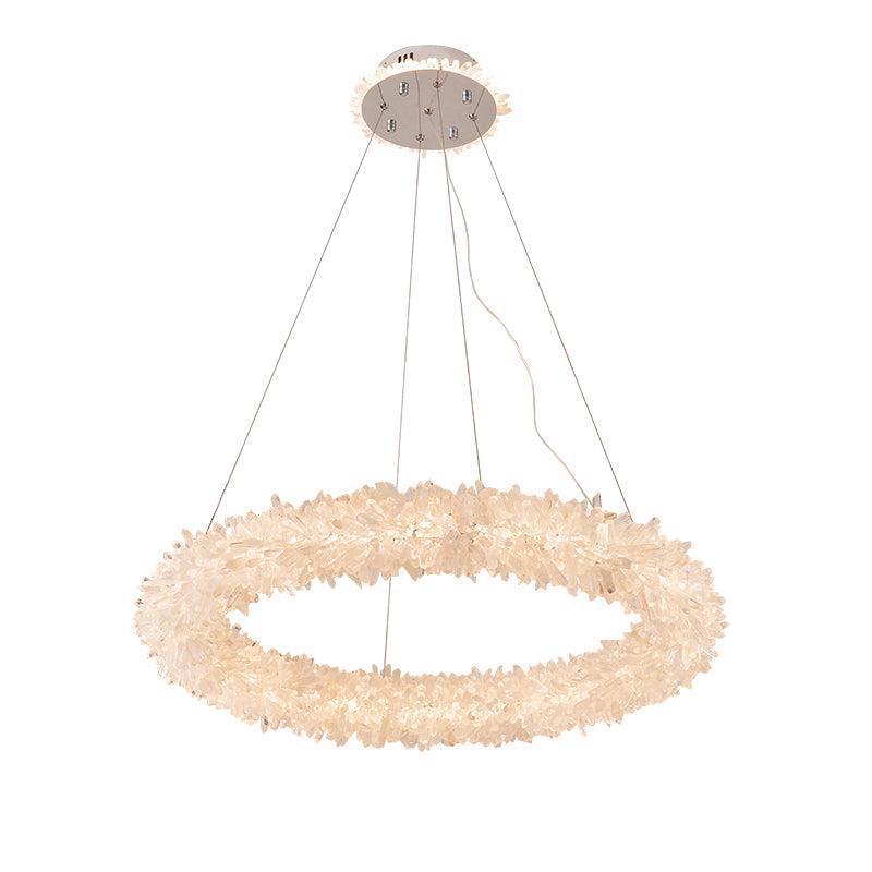 Leode Crystal Quartz Halo Chandelier