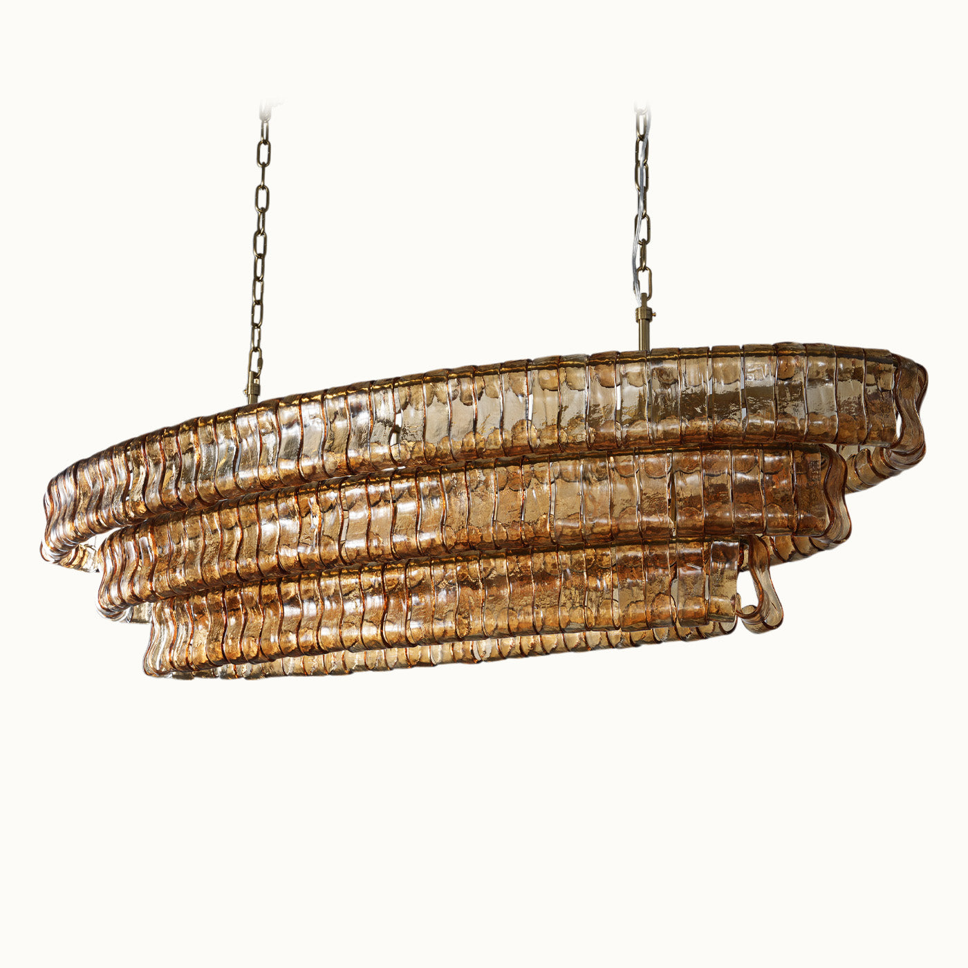 Amber Wave Linear Chandelier