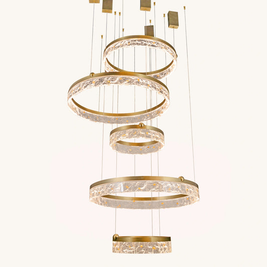 Stardust - Floating Ring Crystal Chandelier