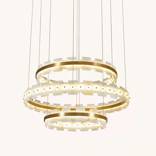 Geo - Golden Onyx Cluster Chandelier