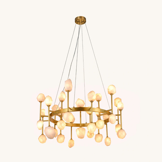 Geode Cluster Golden Chandelier