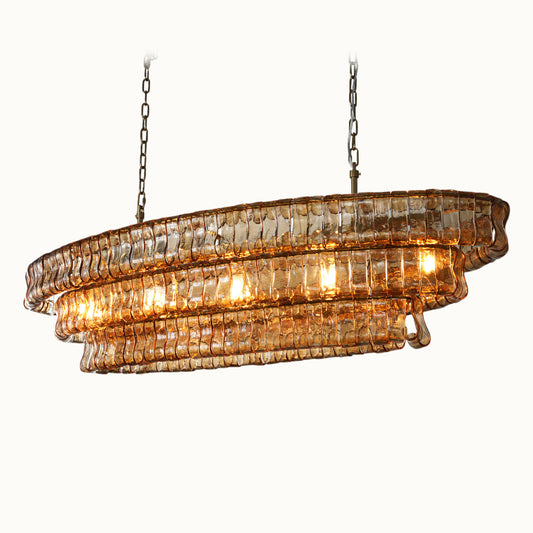 Amber Wave Linear Chandelier