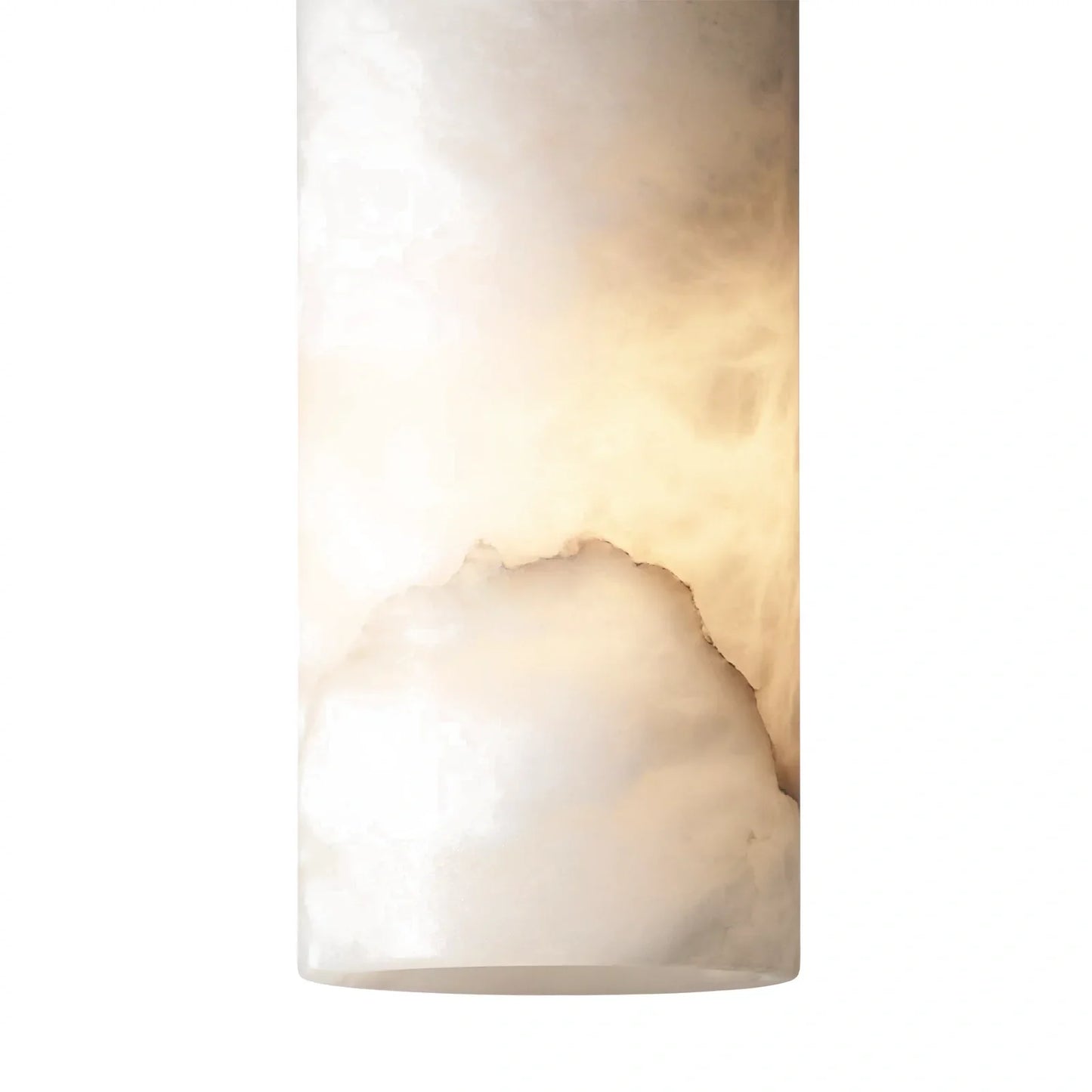 Hand Carved Alabaster Cylinder Pendent