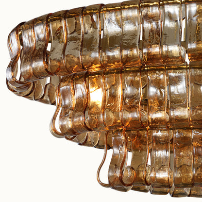 Amber Wave Linear Chandelier