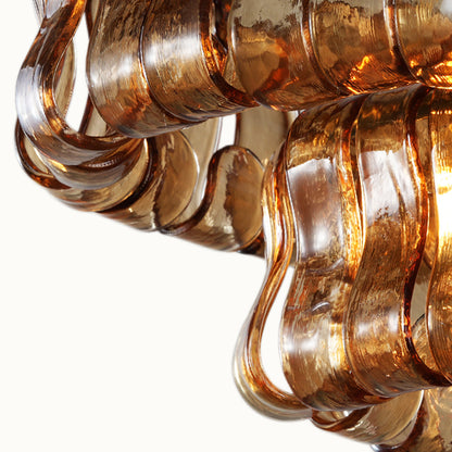 Amber Wave Linear Chandelier
