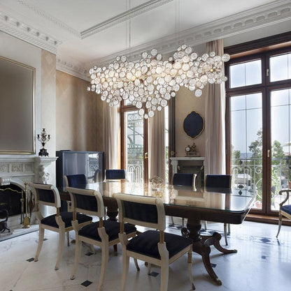 Eurefase Trento Clustered Glass Linear Chandelier